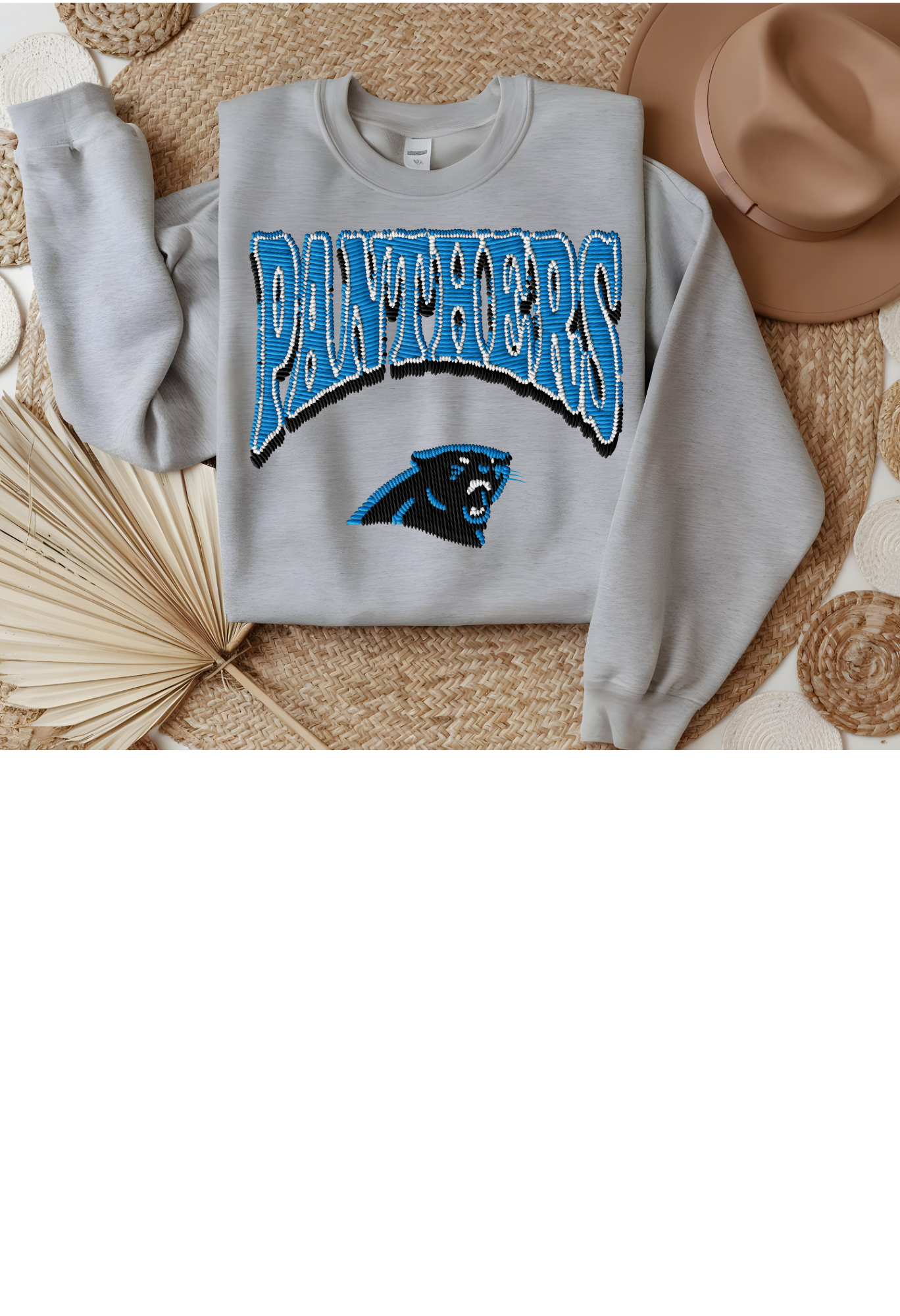 Faux Embroidery Panthers Gameday Sweatshirt