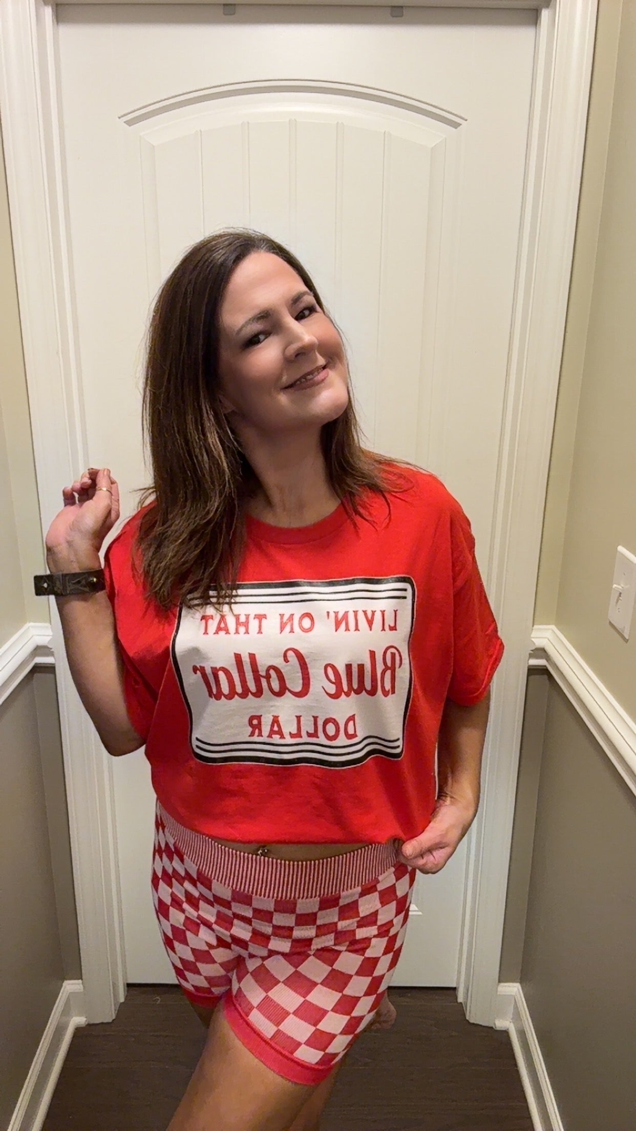 Blue Color Dollar Graphic Tee