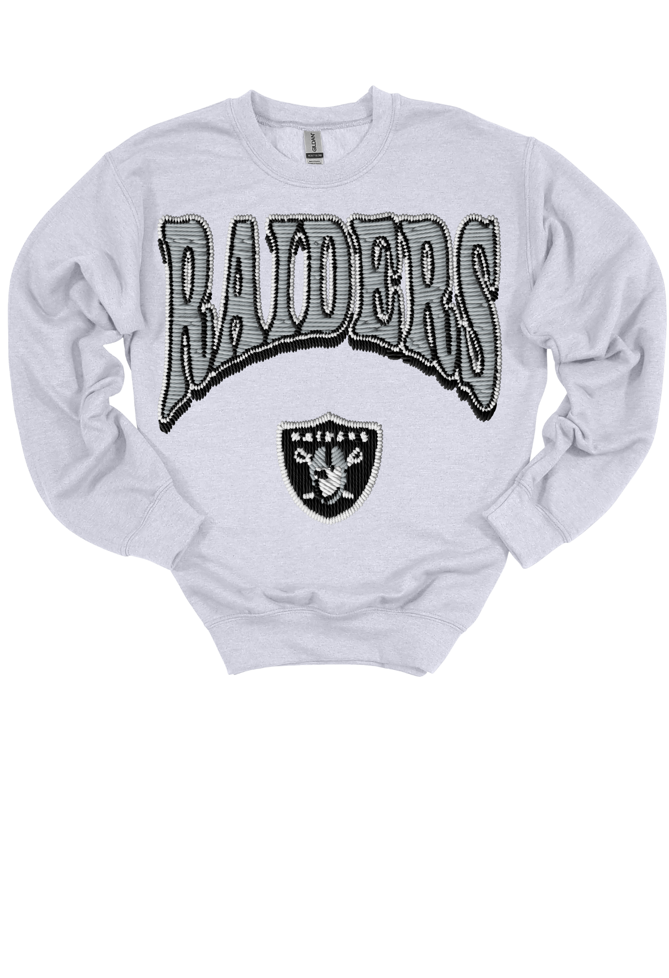 Faux Embroidery Raiders Gameday Sweatshirt