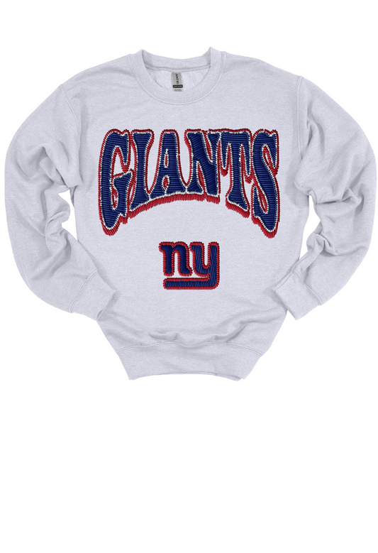 Faux Embroidery Giants Gameday Sweatshirt