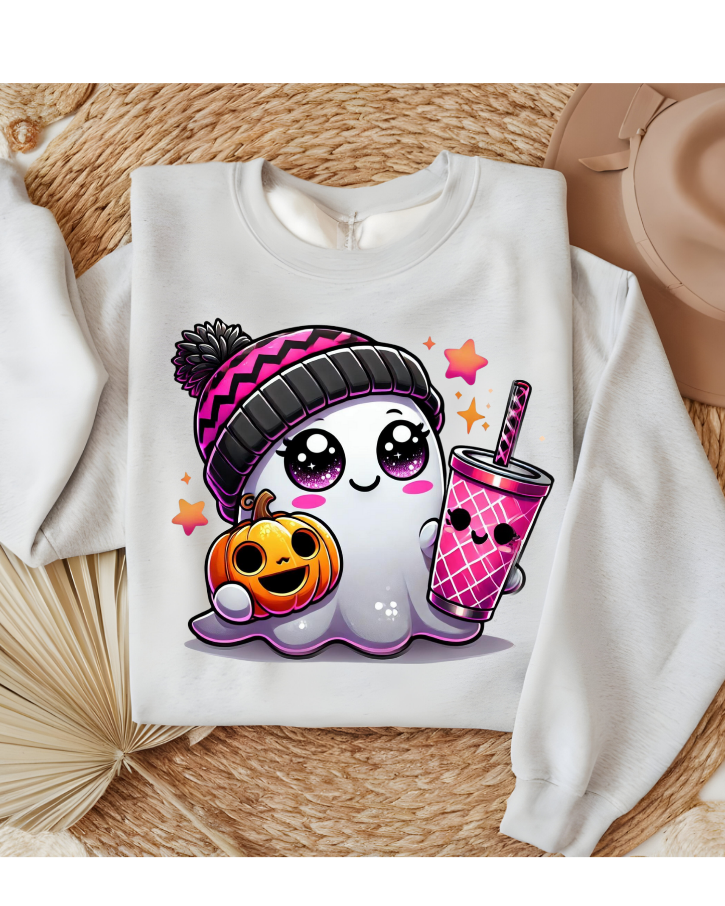 Sally Ghost with Coffee Graphic Vintage Sweatshirt