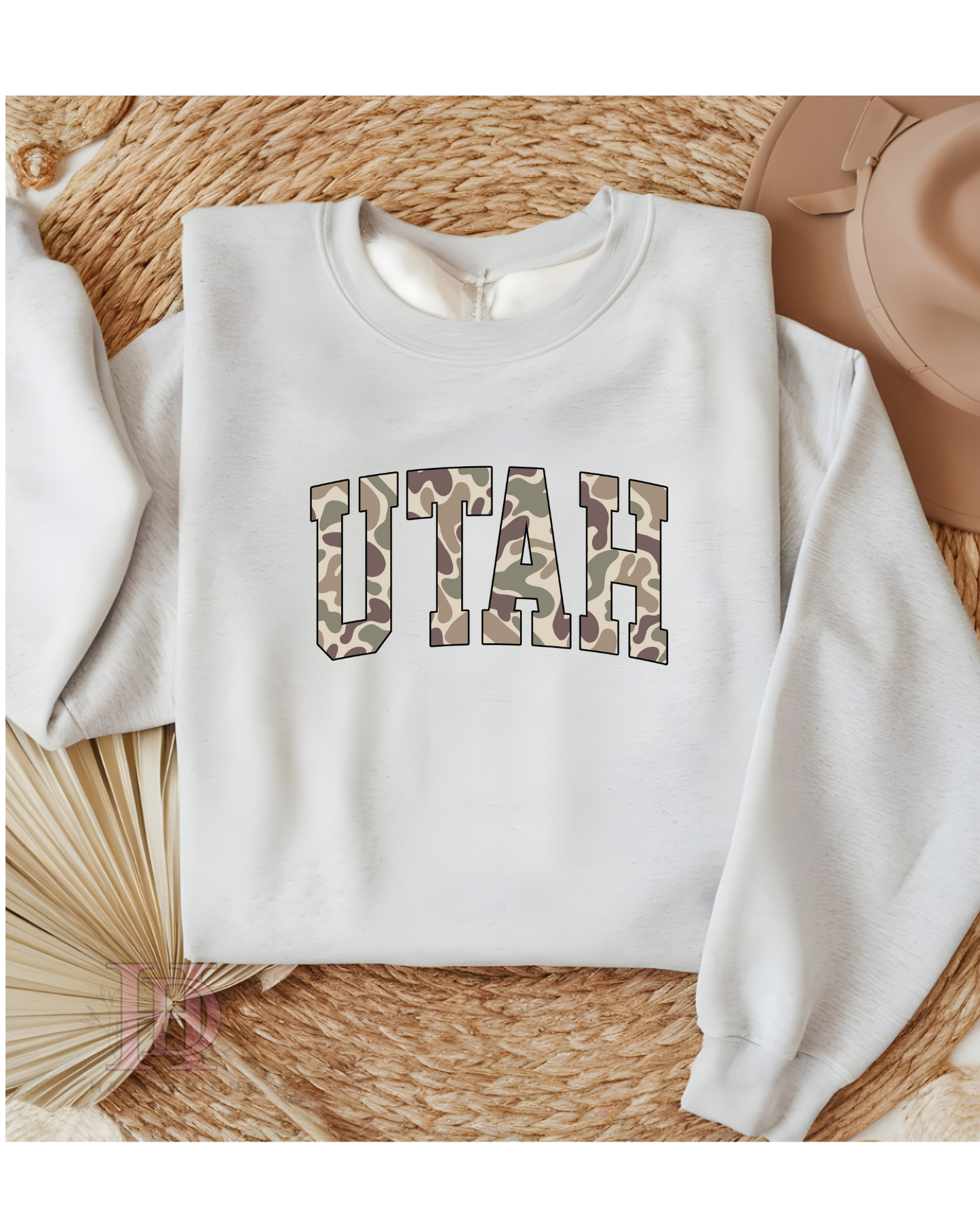 Camo State Name Sweatshirt State College Varsity Name Pullover Varsity Camouflage State Sweatshirts Varsity Collage Tees