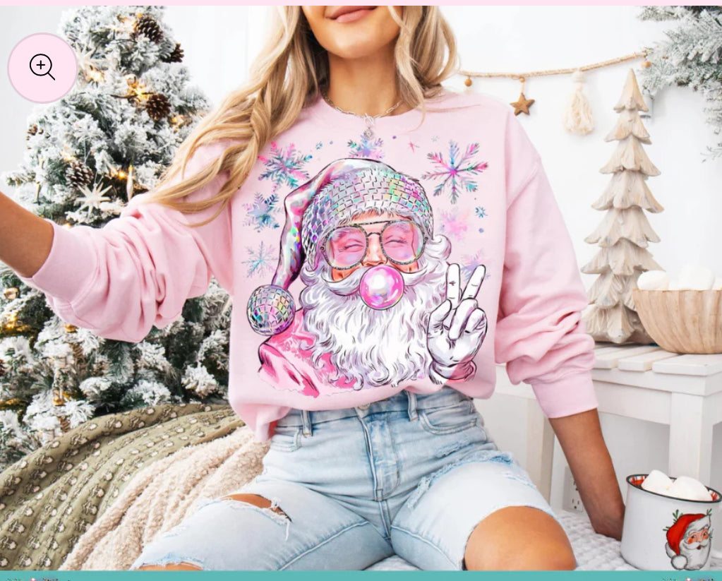 Cool Santa Sweatshirt or Comfort Color Tee