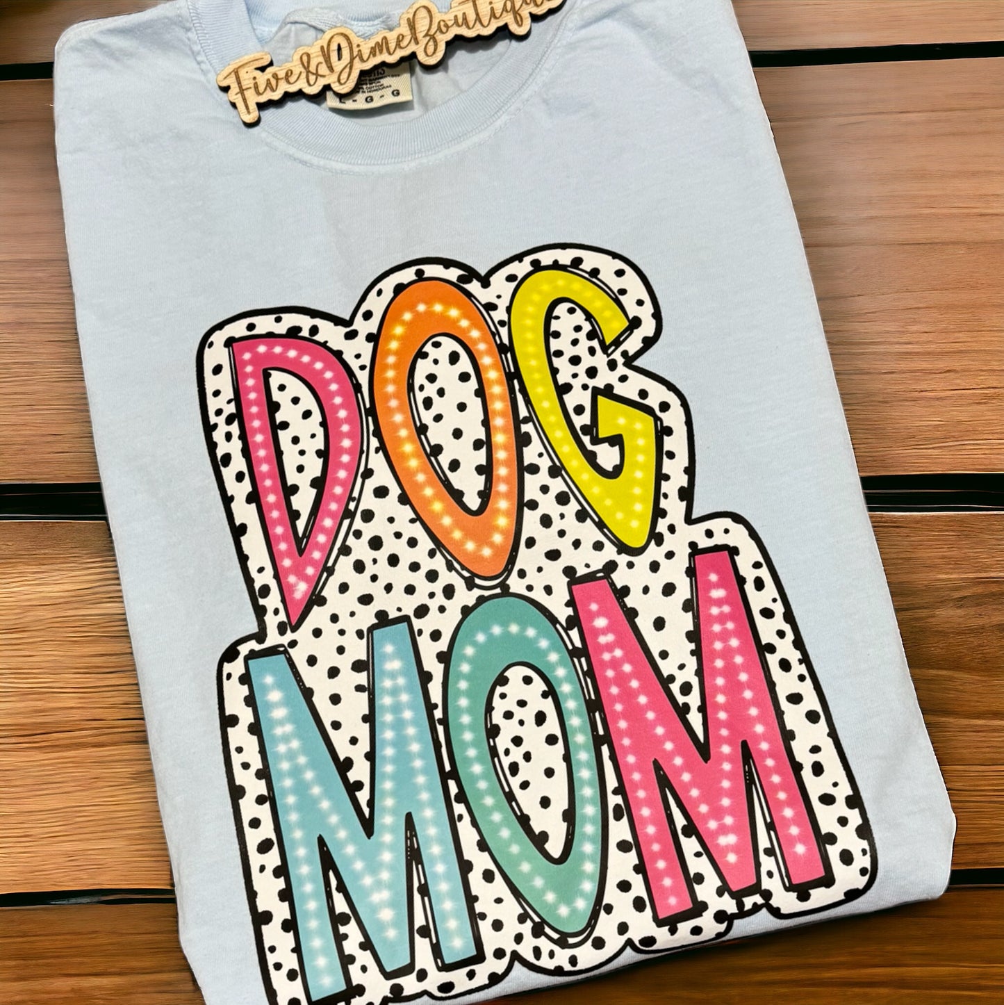 Dog Mom Dalmatian Dots Graphic Tee