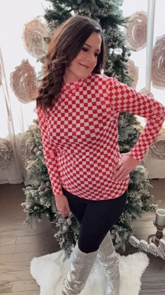 Pep Rally Mesh Top Red