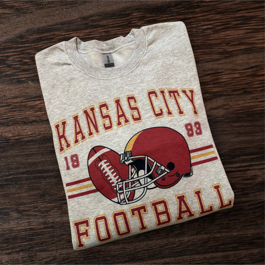 Kansas City Vintage Football Hometown Retro Sweatshirt