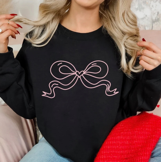 Light Pink Bow Sweatshirt