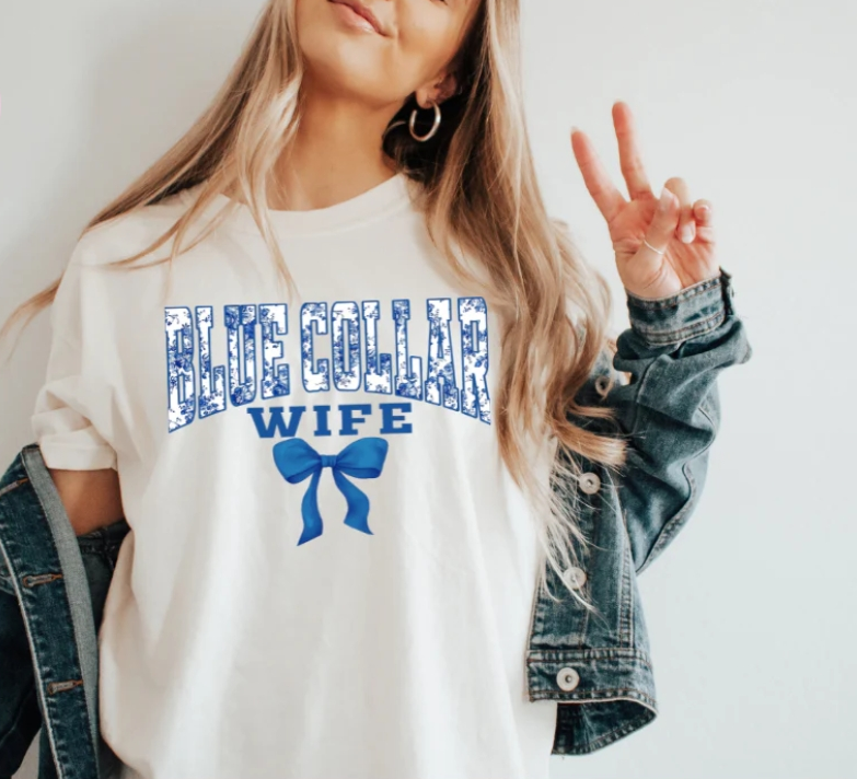 Blue Color Wife Graphic tee