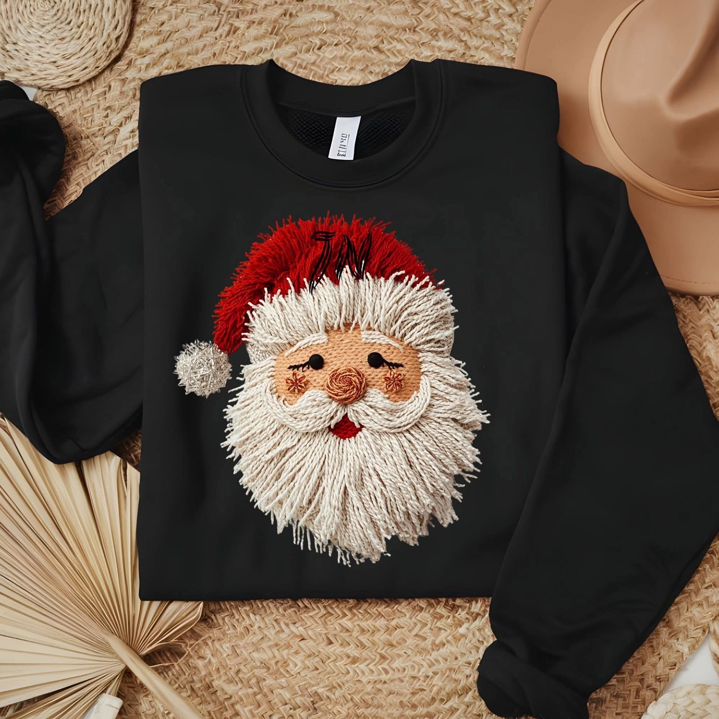 Faux Yarn Santa Sweatshirt
