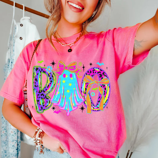 Neon Boo Comfort Color Tee Shirt