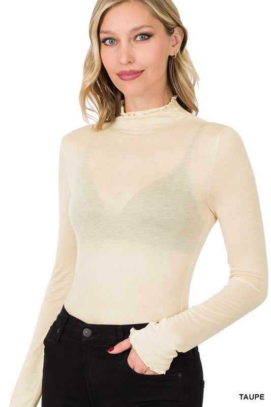 MOCK NECK LAYERING TOP