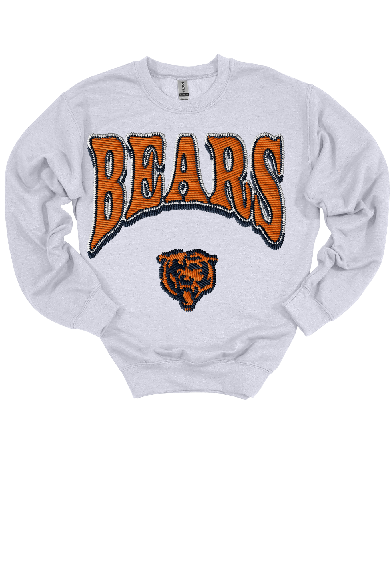 Faux Embroidery Bears Gameday Sweatshirt
