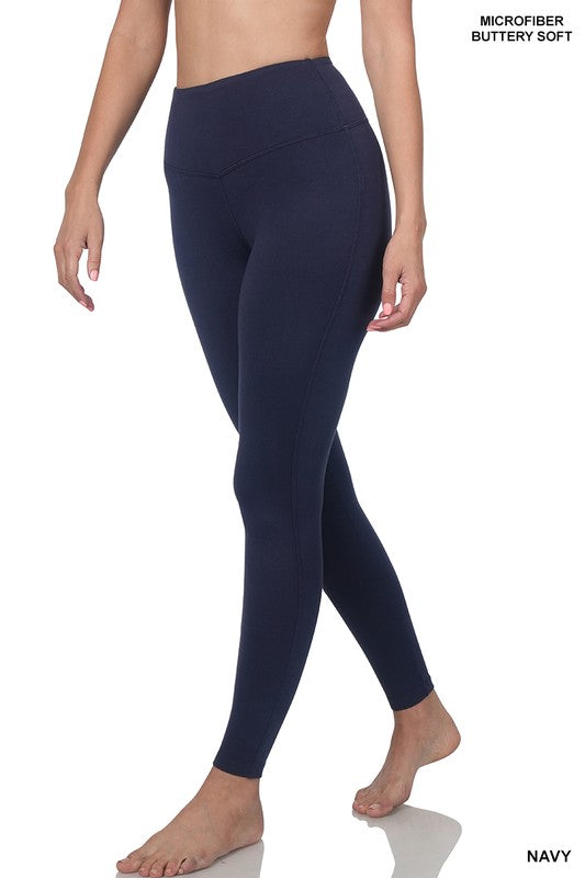 BRUSHED MICROFIBER FULL LENGTH LEGGINGS