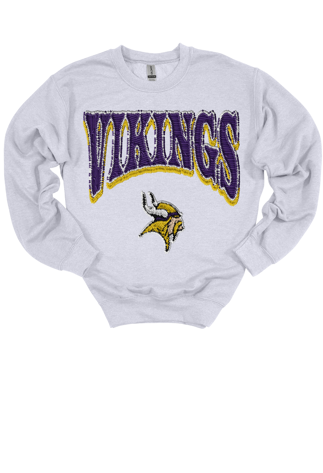Faux Embroidery Vikings Gameday Sweatshirt