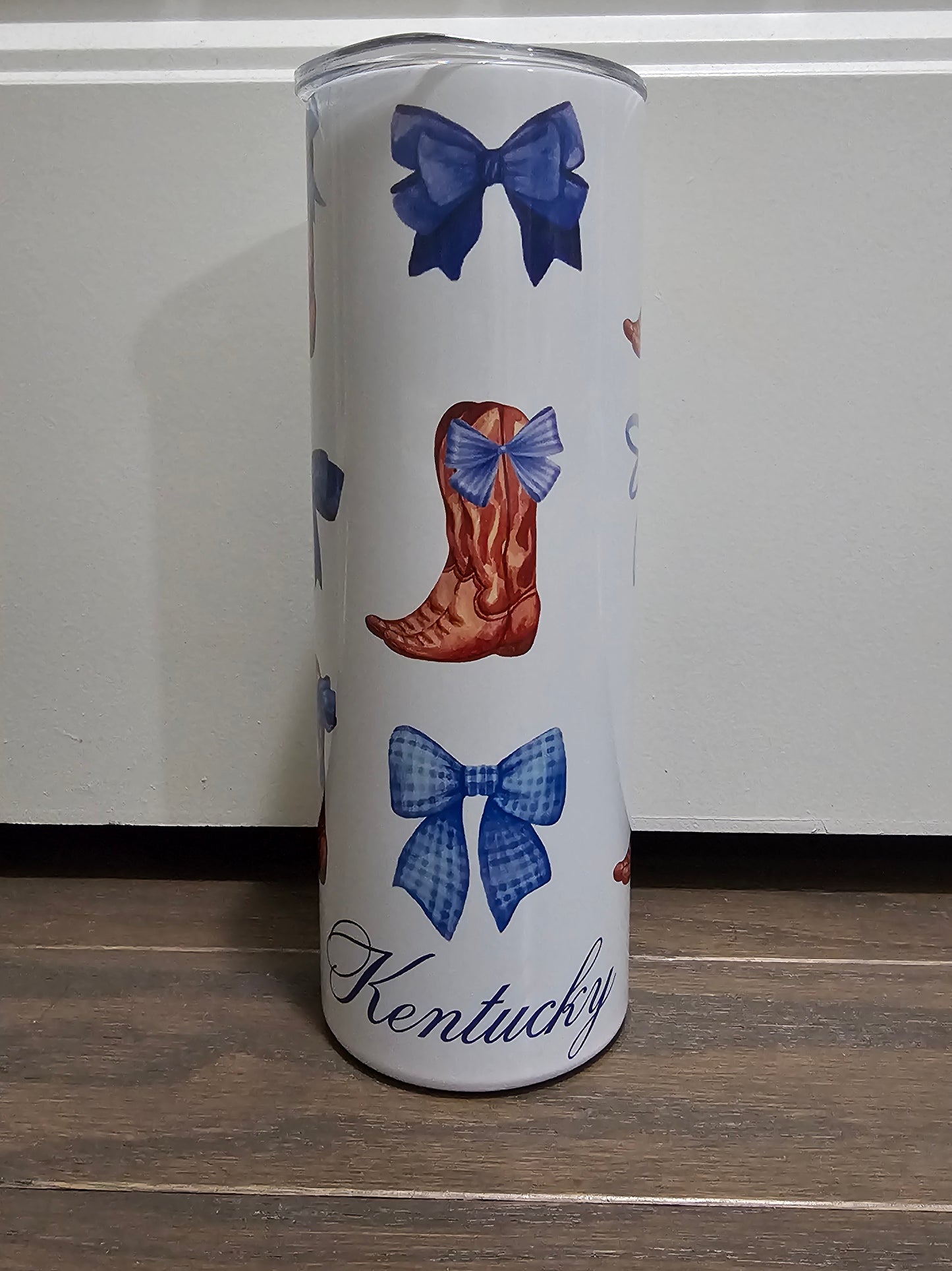 Blue Boots and Bows Tumbler