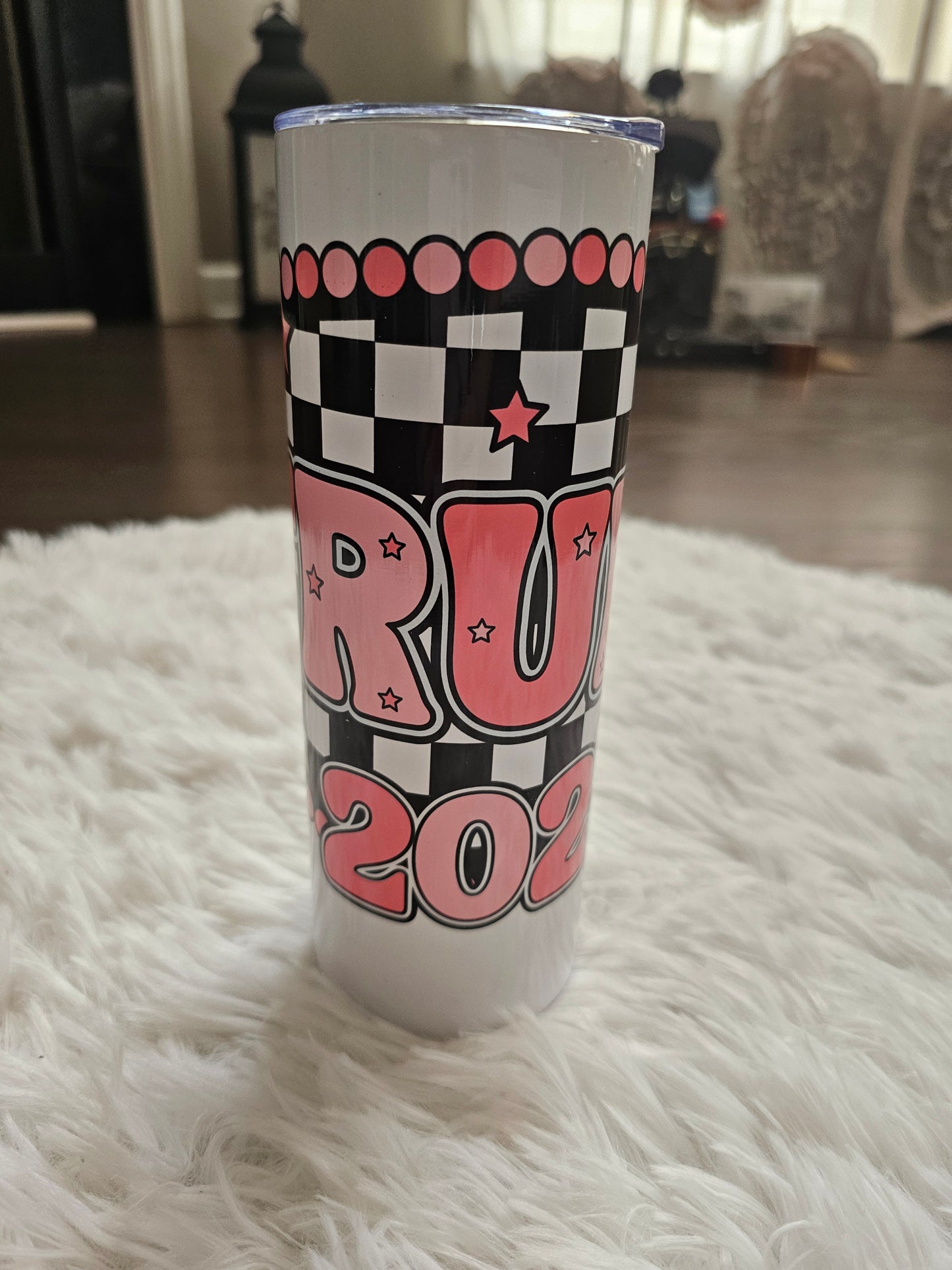 Trump 2024 Pink Black and White 20oz Tumbler