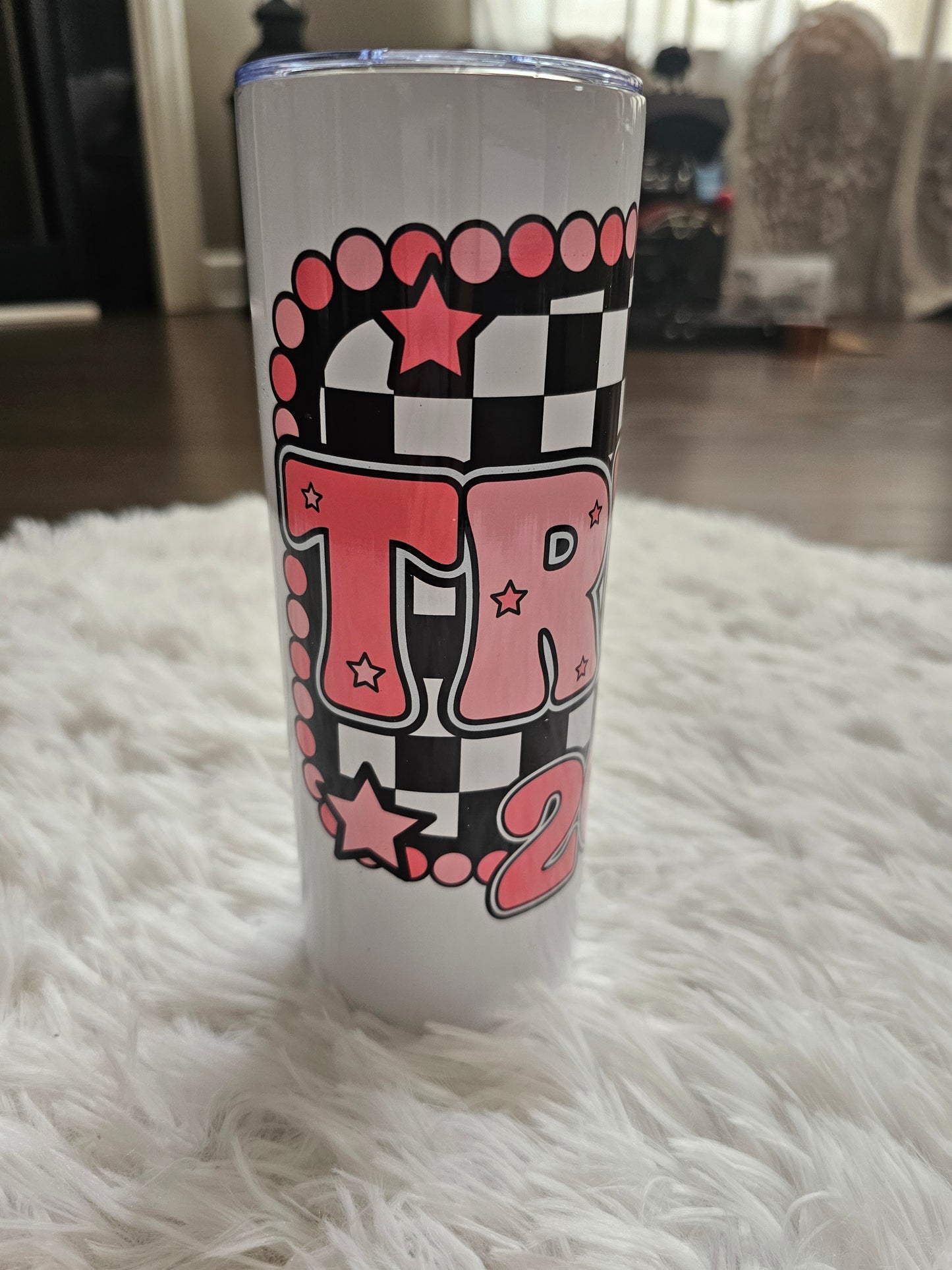 Trump 2024 Pink Black and White 20oz Tumbler