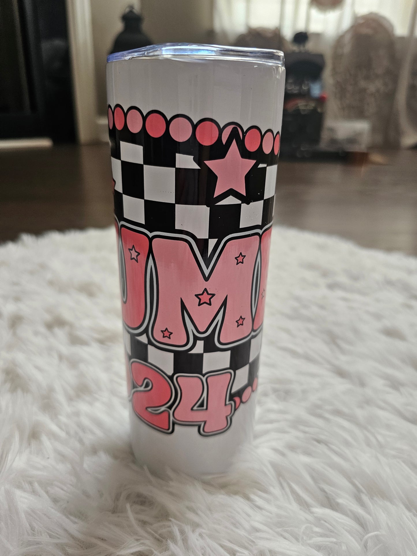 Trump 2024 Pink Black and White 20oz Tumbler