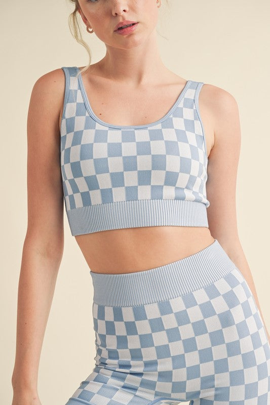 Checkmate Cropped Two Piece Set