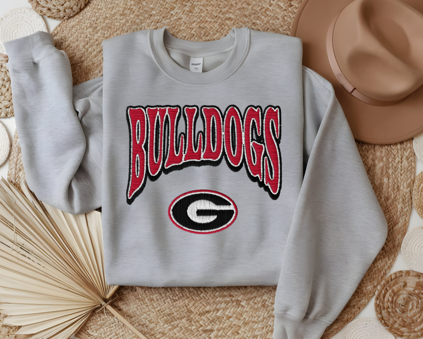 Faux Embroidered Gameday Crewneck