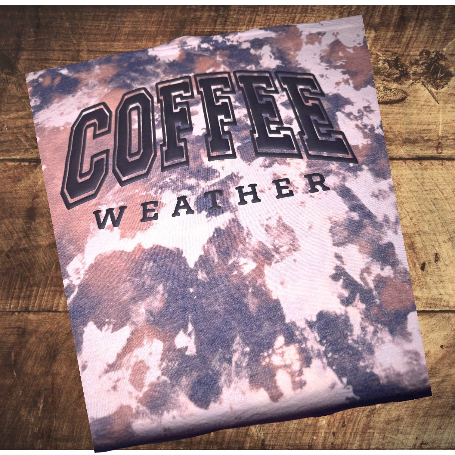Bleached Cowhide Coffee Weather Tee Shirt