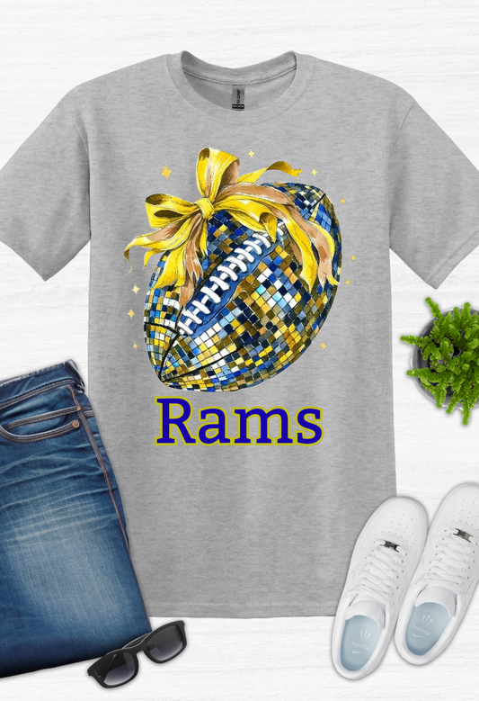 Rams Mosiac Football Sublimation Tee