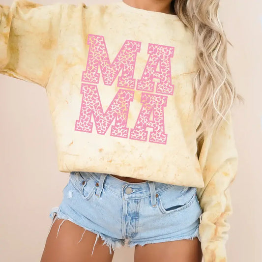 MAMA Pink Cheetah Tee