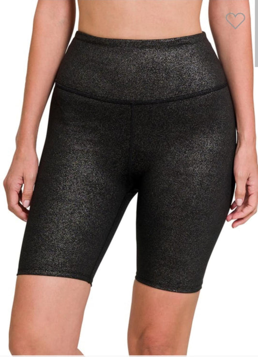 Glitter biker shorts
