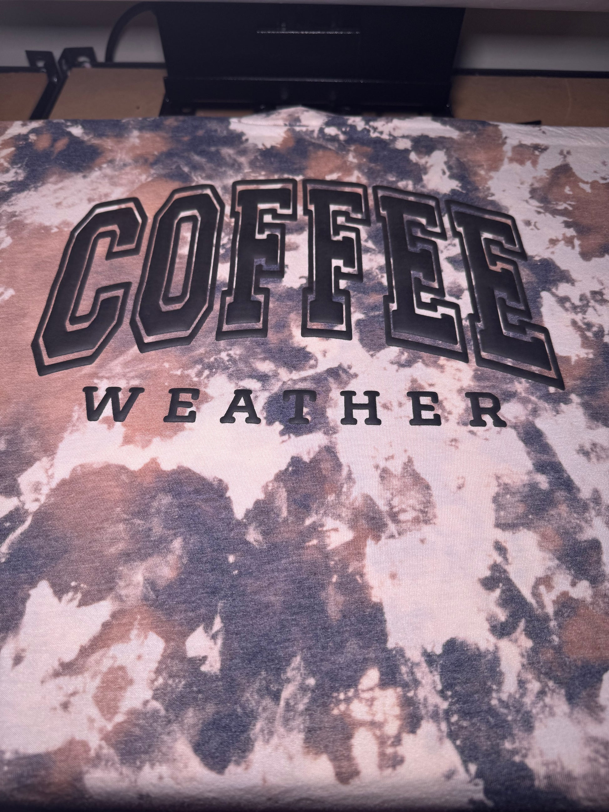 Bleached Cowhide Coffee Weather Tee Shirt