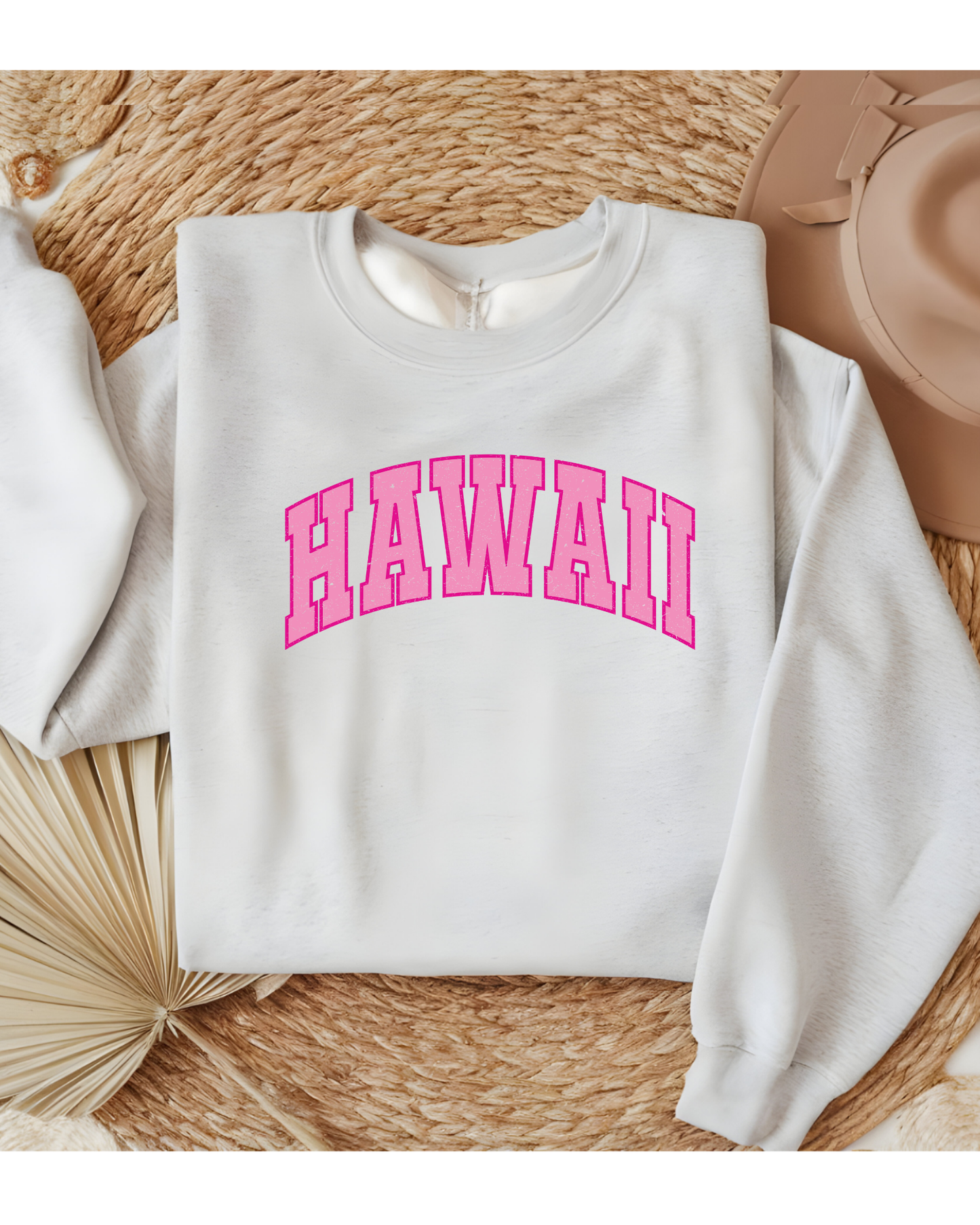 Girly Pink Varsity State Sweatshirt Vintage College State