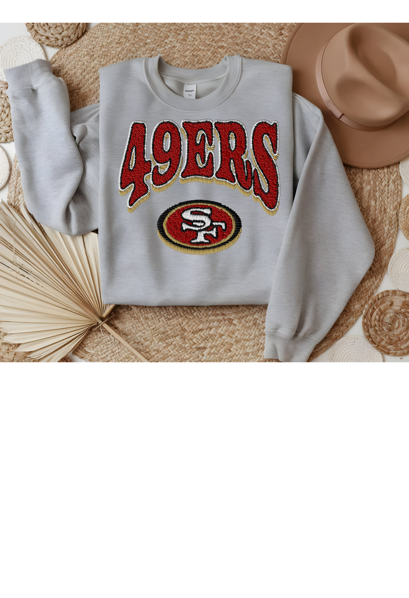 Faux Embroidery 49ers Gameday Sweatshirt