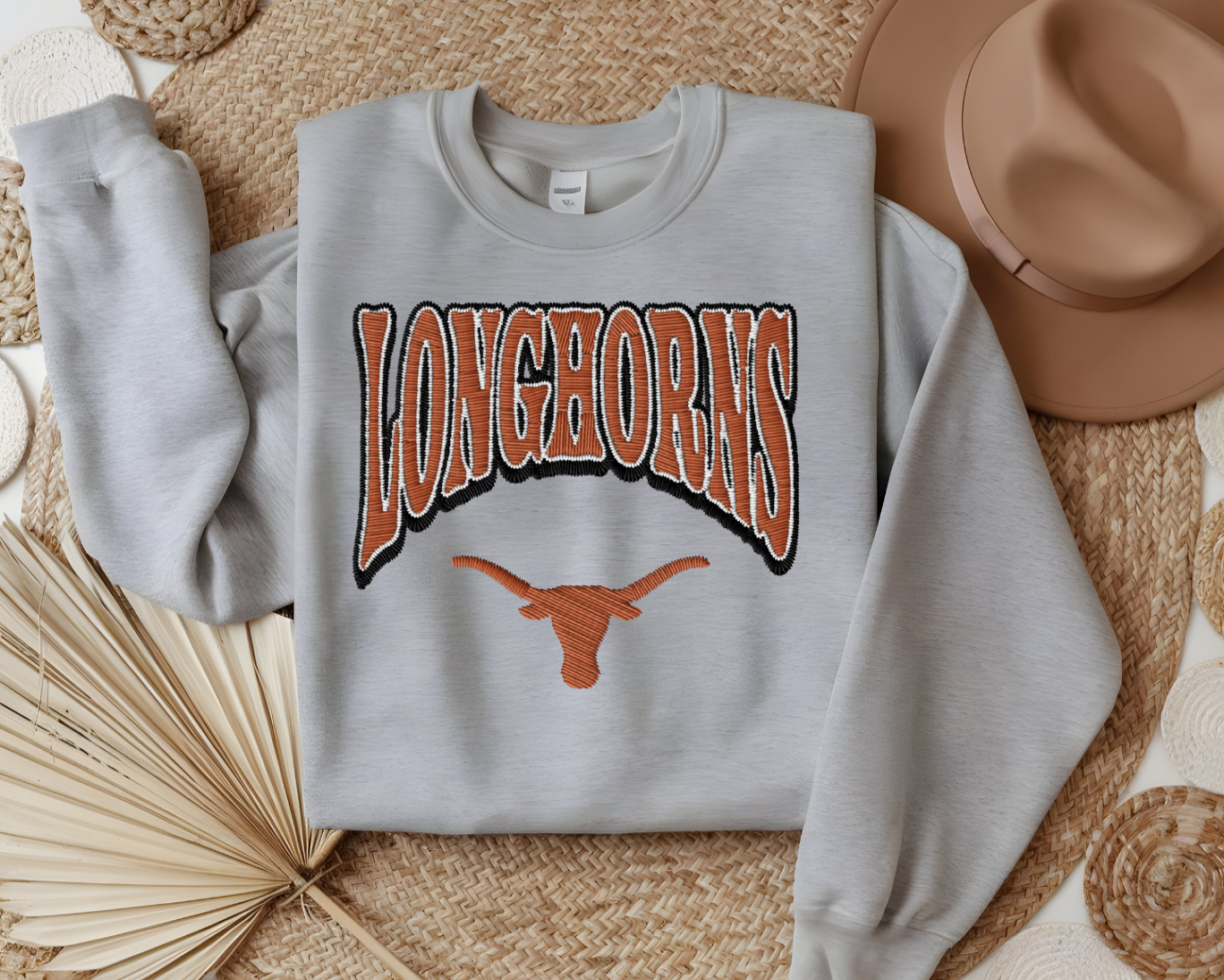 Faux Embroidered Gameday Crewneck