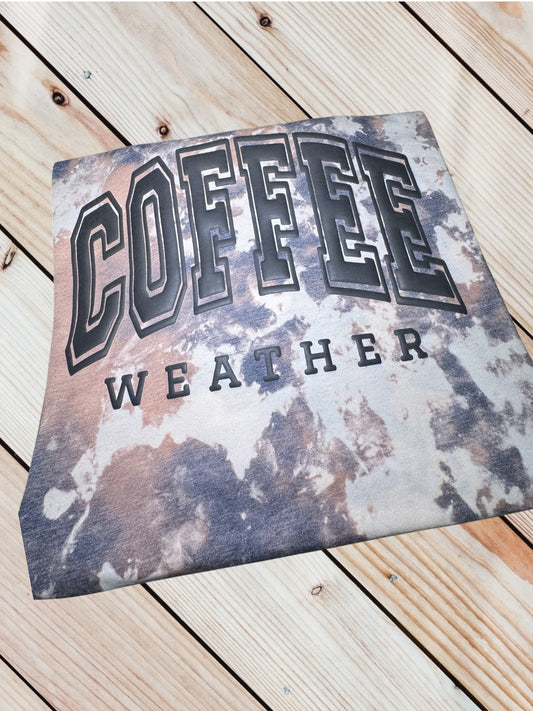 Bleached Cowhide Coffee Weather Tee Shirt