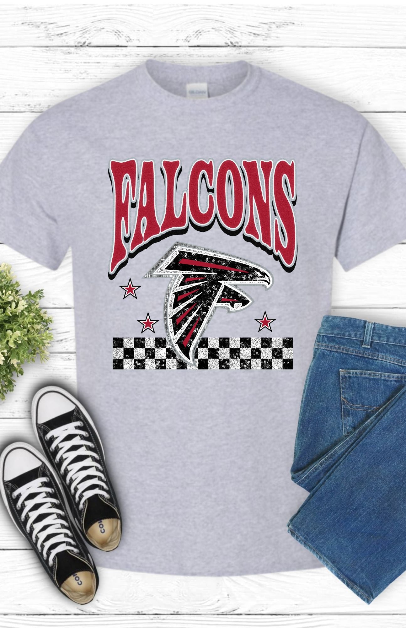 NFL Football Womens Glitter Sweatshirt & T-Shirts