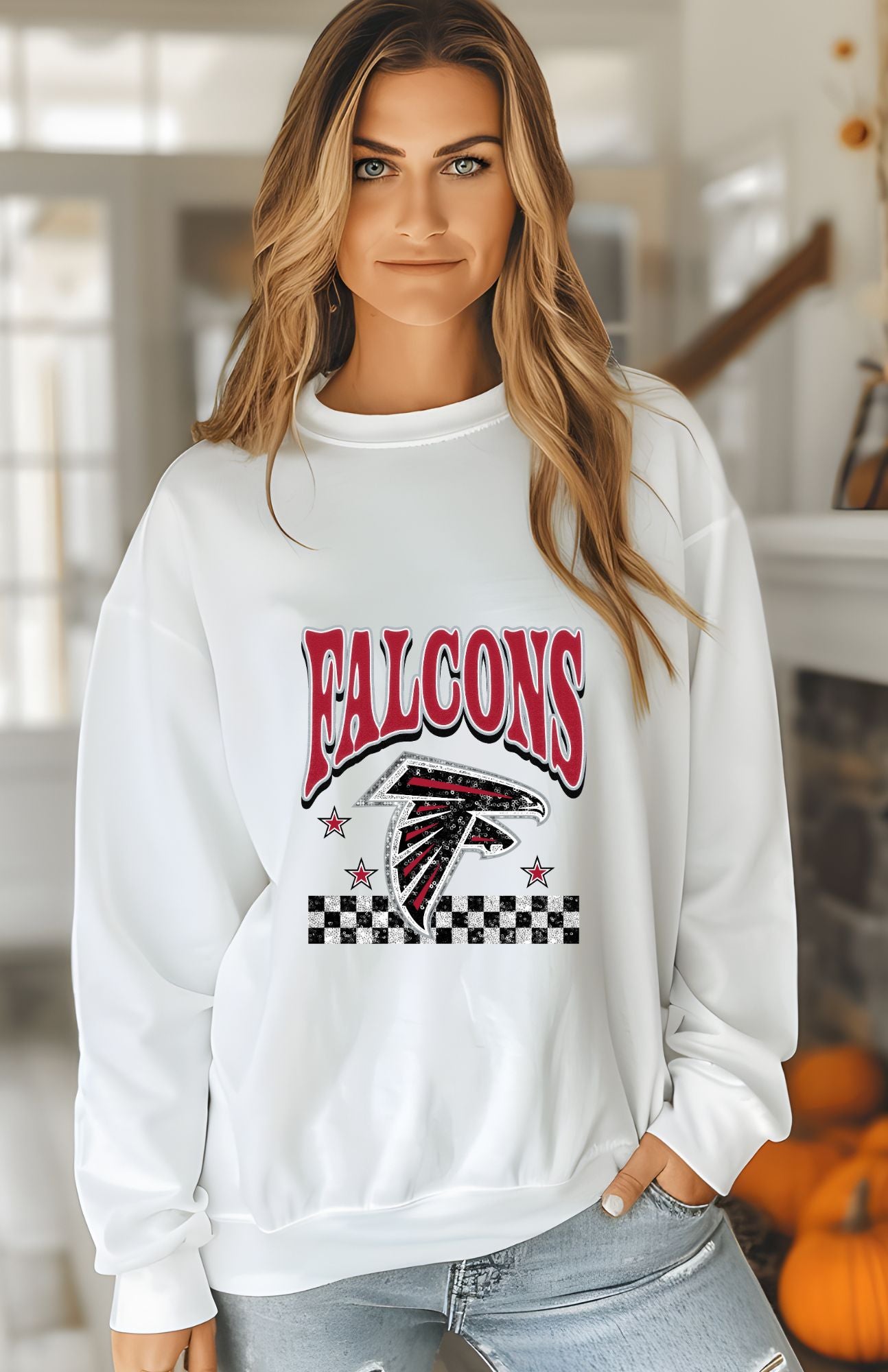 NFL Football Womens Glitter Sweatshirt & T-Shirts