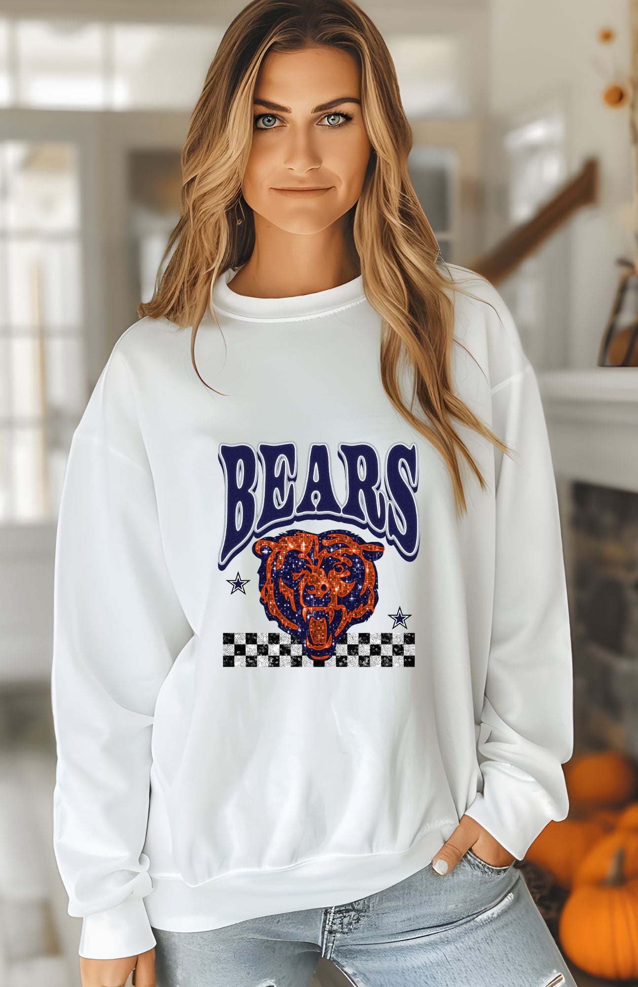 NFL Football Womens Glitter Sweatshirt & T-Shirts