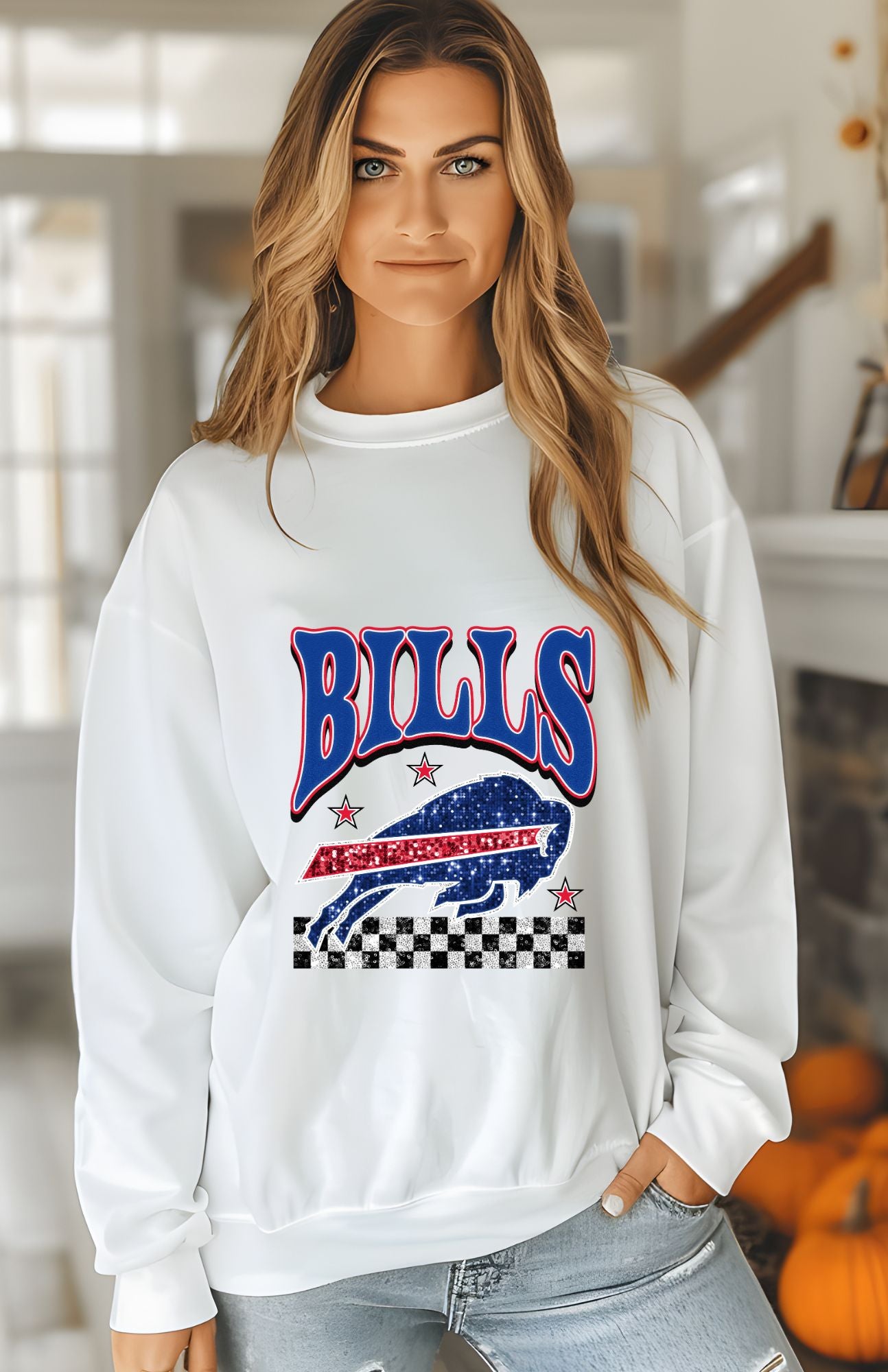 NFL Football Womens Glitter Sweatshirt & T-Shirts