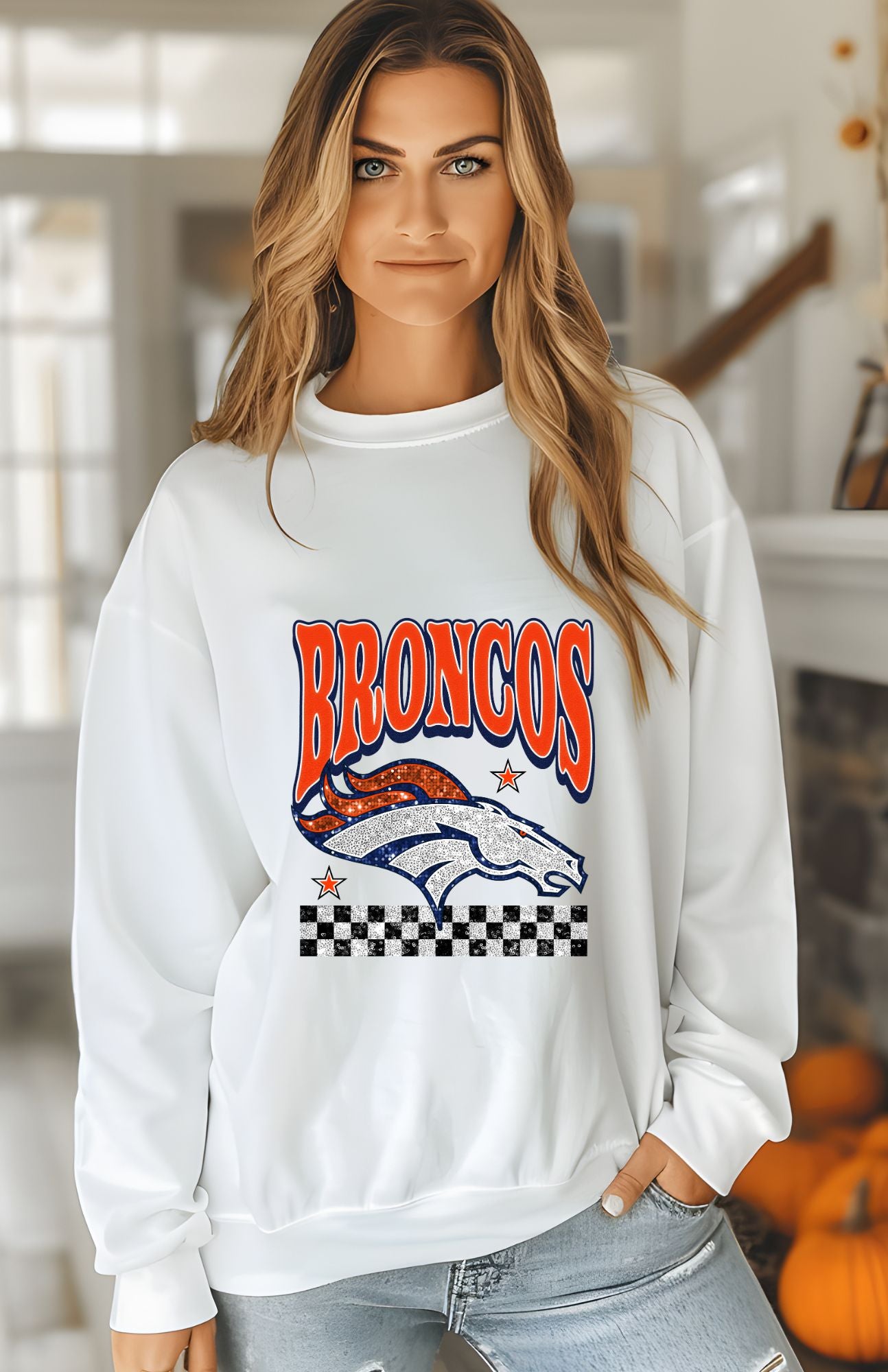 NFL Football Womens Glitter Sweatshirt & T-Shirts