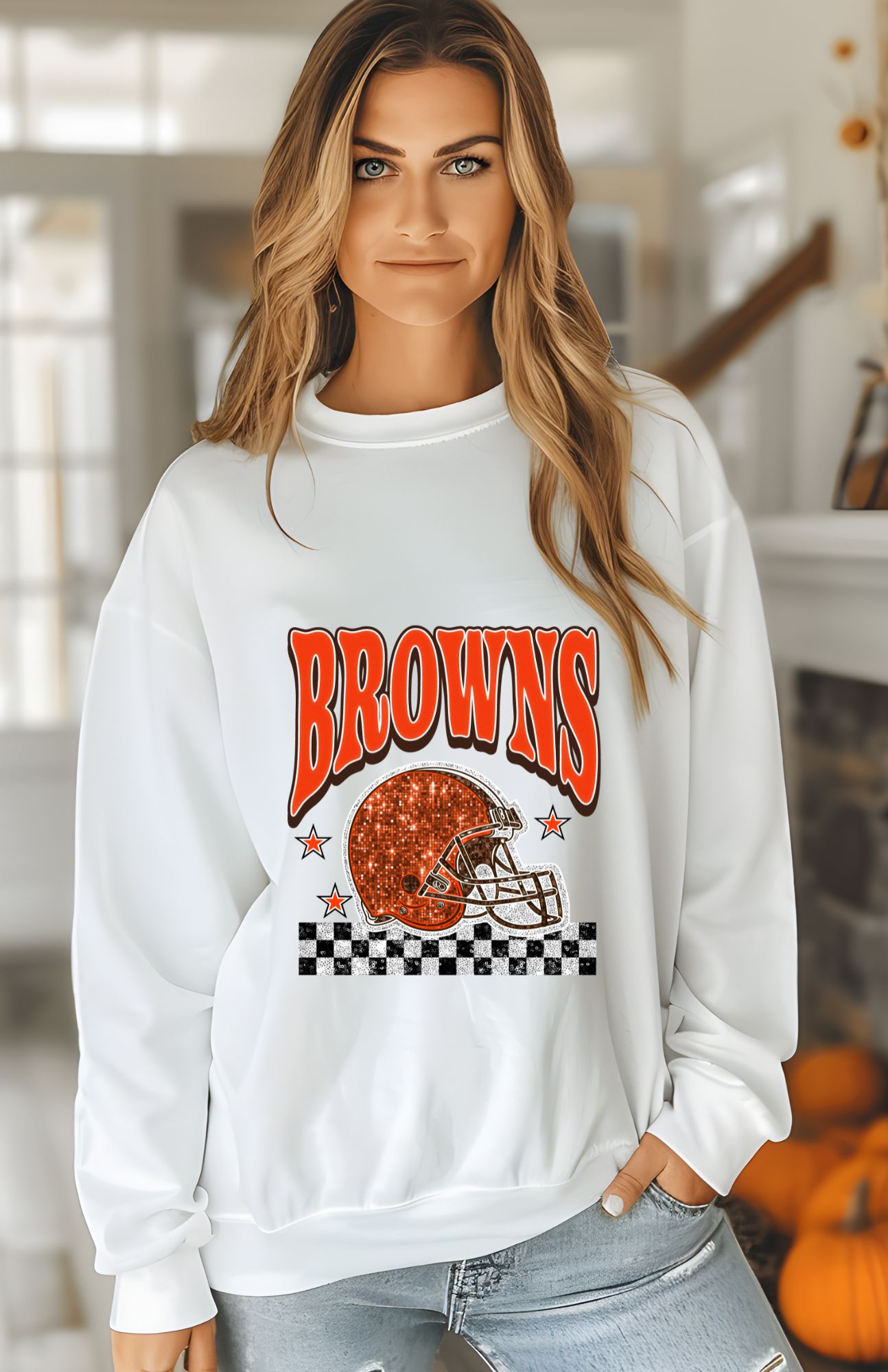 NFL Football Womens Glitter Sweatshirt & T-Shirts