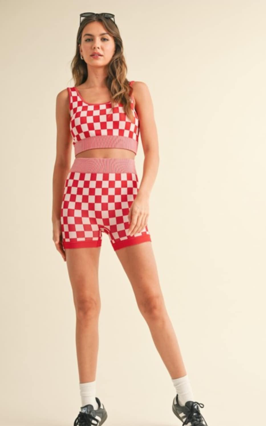 Checkmate Cropped Two Piece Set