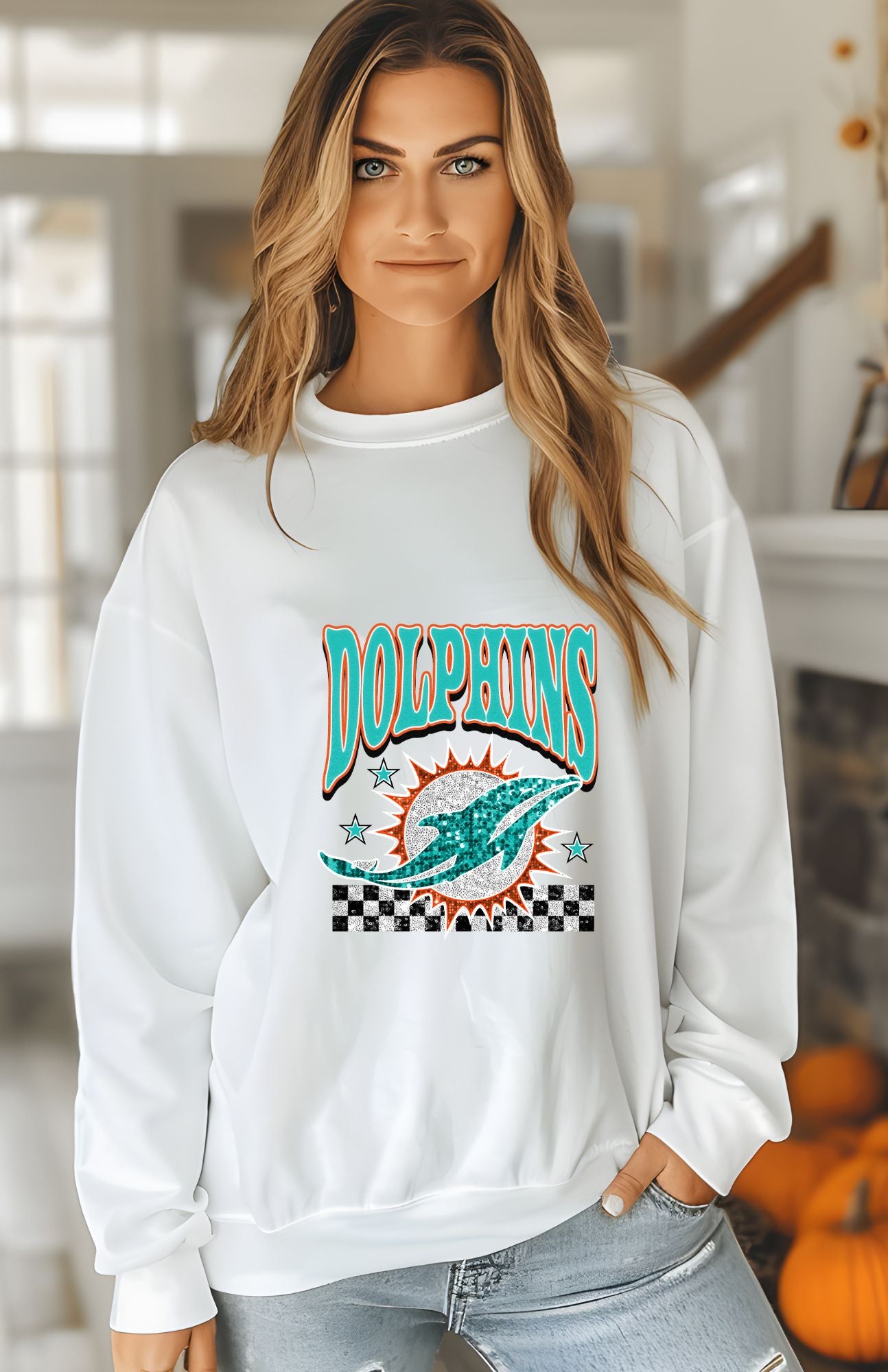 NFL Football Womens Glitter Sweatshirt & T-Shirts