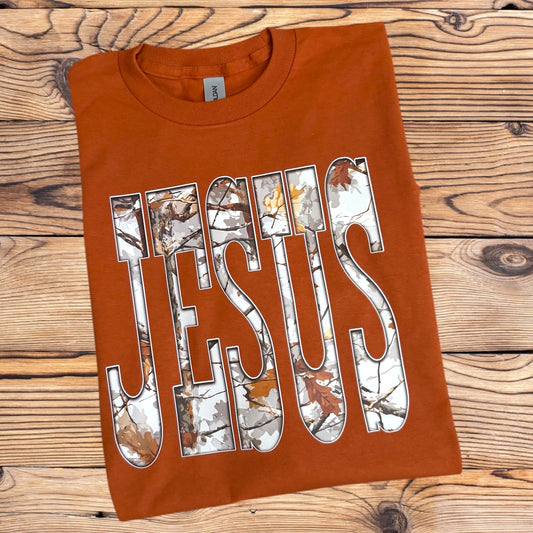 Camo Jesus Long Sleeve Tee