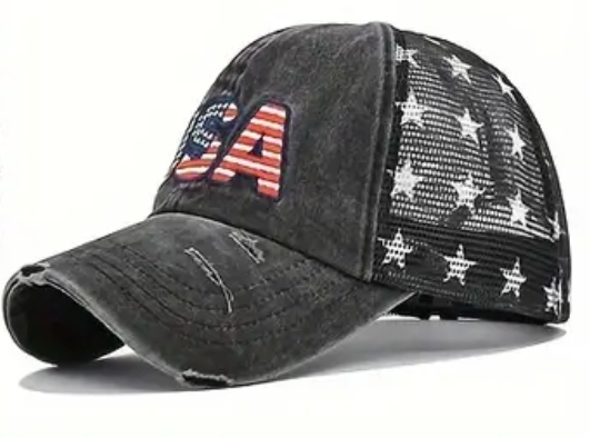 Distressed USA hat