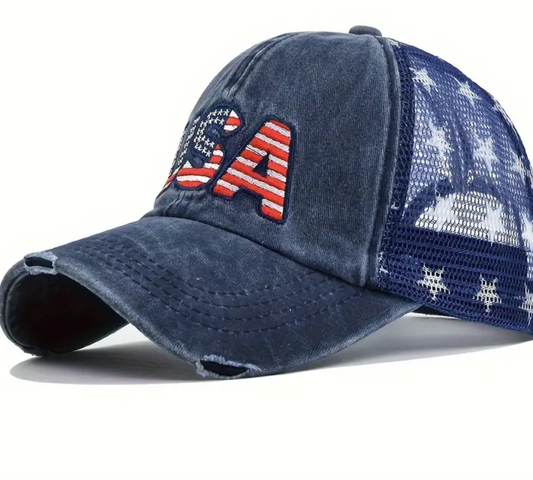 Distressed USA hat