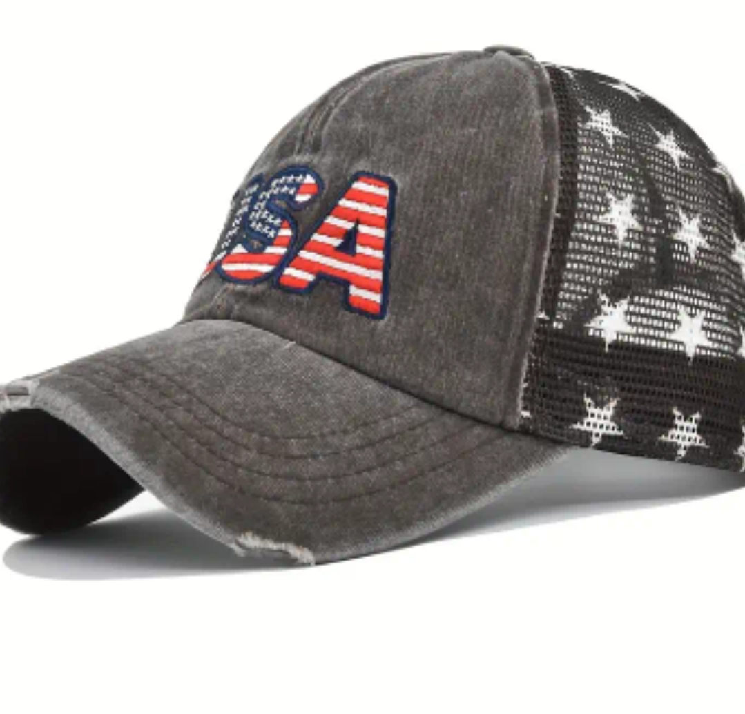 Distressed USA hat