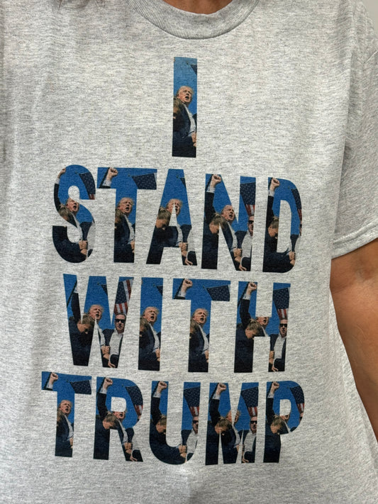 I stand with Trump sublimation t-shirt