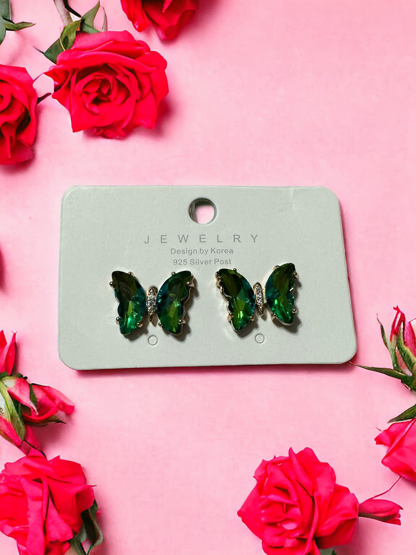 Post Back Butterfly Earrings