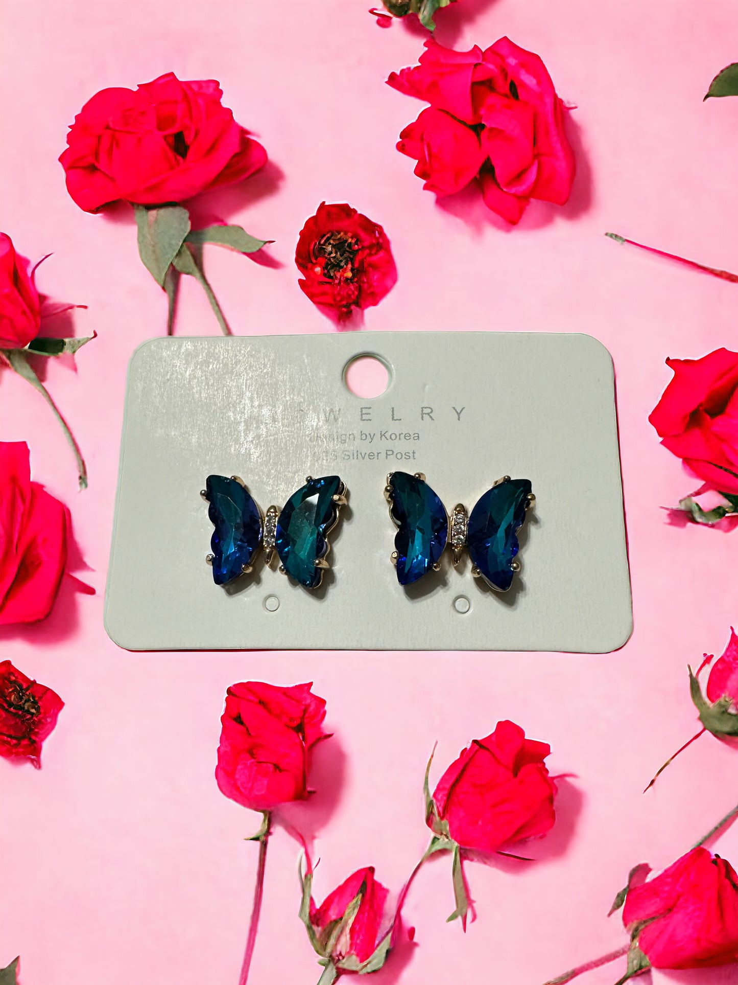 Post Back Butterfly Earrings