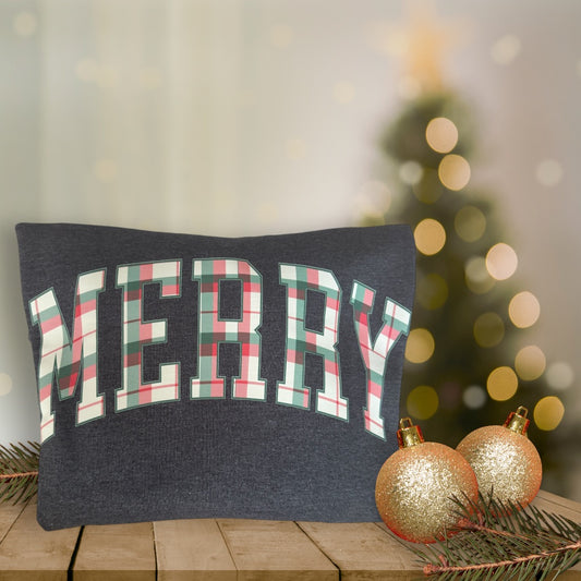 Plaid Merry Crewneck