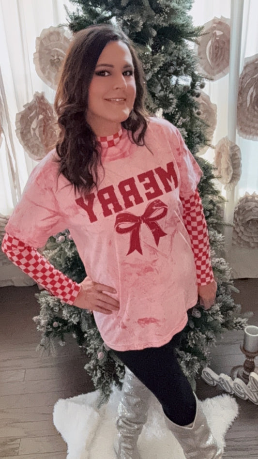 Merry Bow Comfort Color Tee